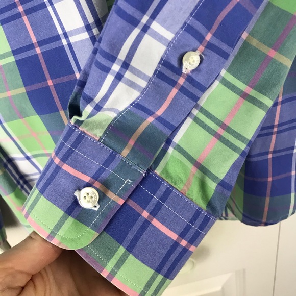 Vineyard Vines Slim Fit Whale Shirt Plaid XS Blue - Picture 5 of 6